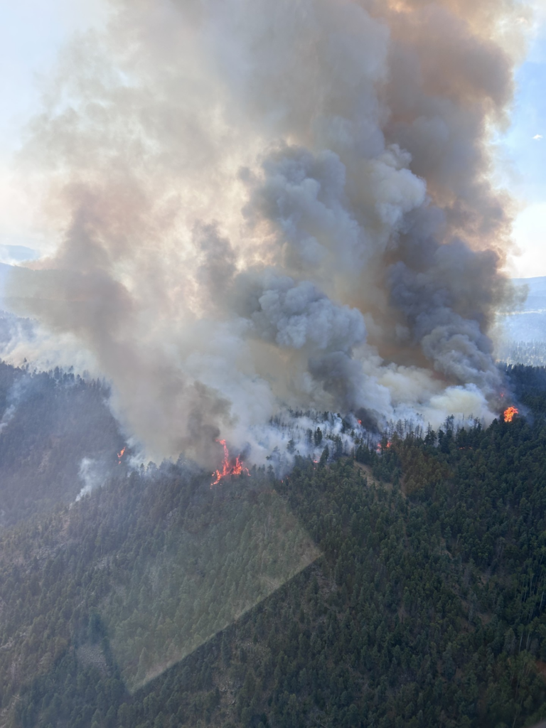 Overview photo of Aspen Acres fire on July 13, 2026. (Courtesy of InciWeb).