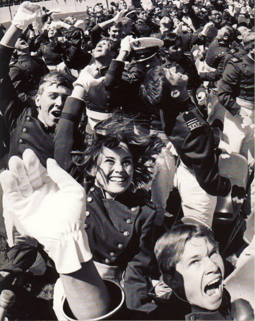 Kathleen Conley is pictured graduating with the class of 1980. The first coed class arrived at the academy 50 years ago this summer. Courtesy Air Force