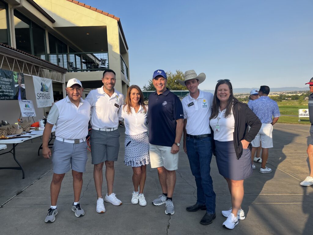 Board members of the Colorado State Fair Partners of Youth in Ag Golf Tournament. Former state Sen. President Leroy Garcia (third from right) co-founded the event with Pueblo realtor Vince Guerrero (second from left). Photo courtesy Leroy Garcia.
