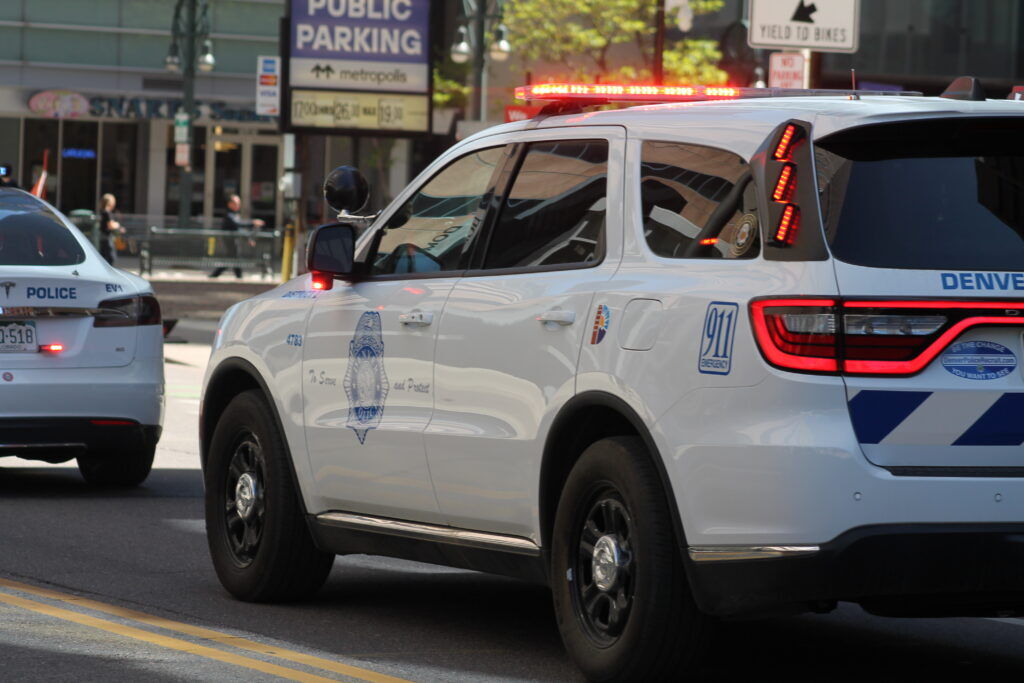 picture shows a Denver Police Deparment cruiser