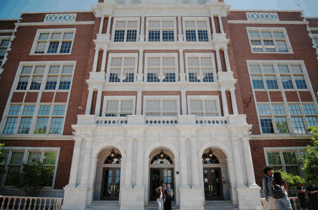 FILE PHOTO: Students roam the East High School campus during lunch on Tuesday, May 20, 2025. (PHOTO: Tom Hellauer, The Denver Gazette)