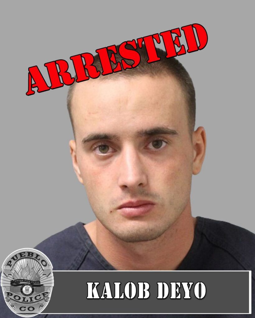 Kalob Deyo's booking photo from Pueblo Police Department