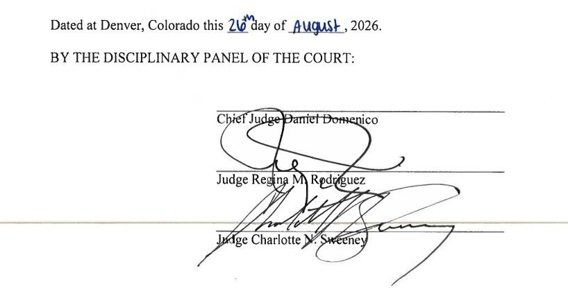 Order in the matter of John C. Eastman, dated Aug. 26, 2026.